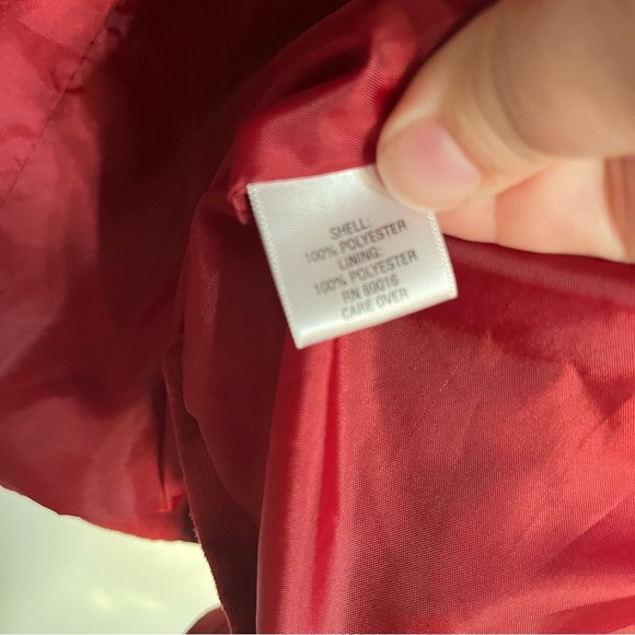 Women’s Studio Works Faux Suede Full Zip Jacket Size 22 W Burgundy Red - Picture 5 of 10